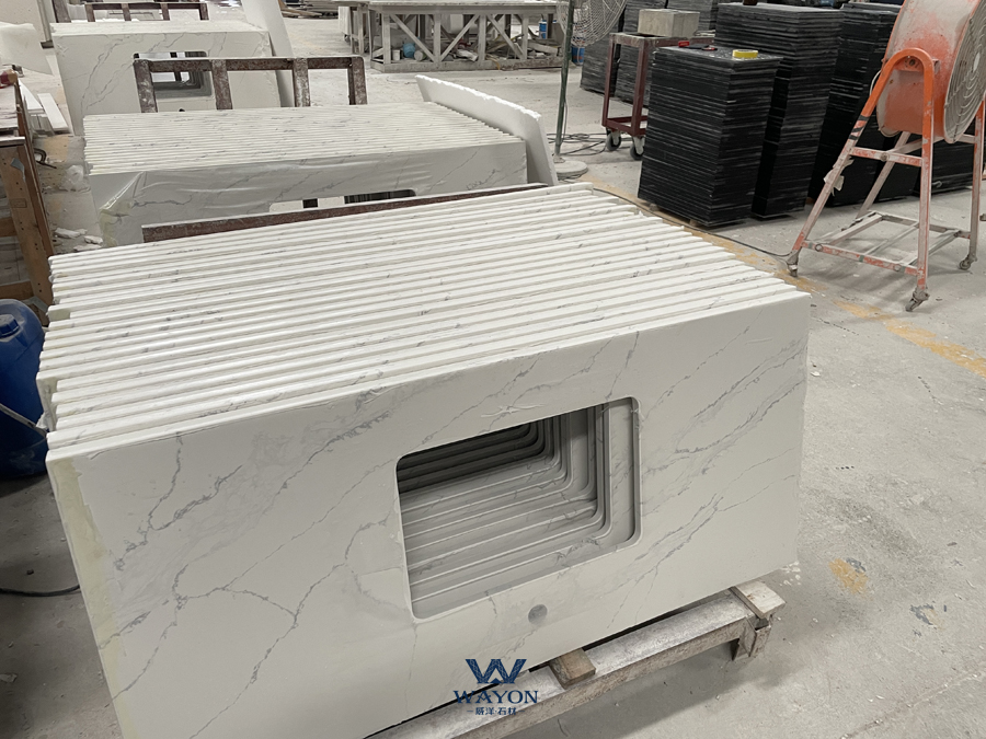 سطح طاولة الزينة من الكوارتز (WG515 Northridge)