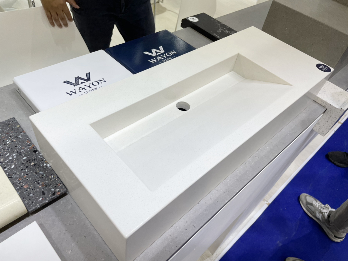 حوض غسيل كوارتز أبيض نقي WG025